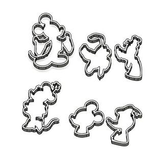 6 Biscuit Moulds - Disney -Mickey - Dingo - Minnie - Pluto- Love- Donald - Cookie cutter - Cookie cutter- Biscuit Cutter