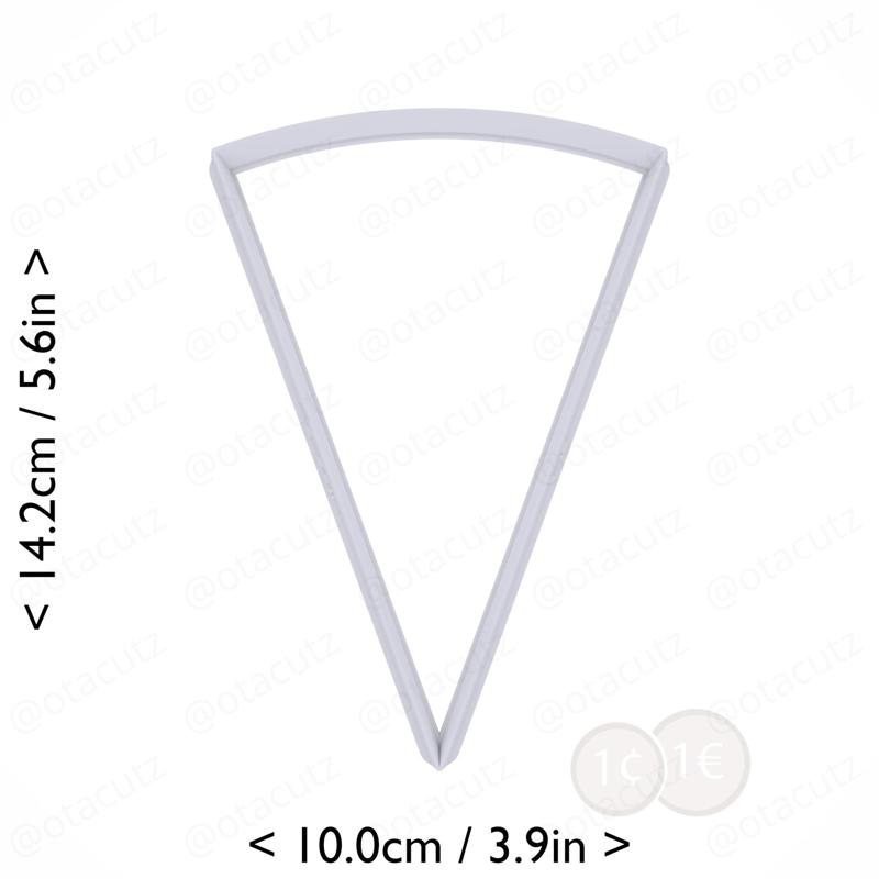 Slice (1∕9) of Pie Cookie Cutter 5.25in / 13.3cm