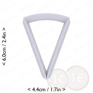 Slice (1∕9) of Pie Cookie Cutter 2in / 5.1cm