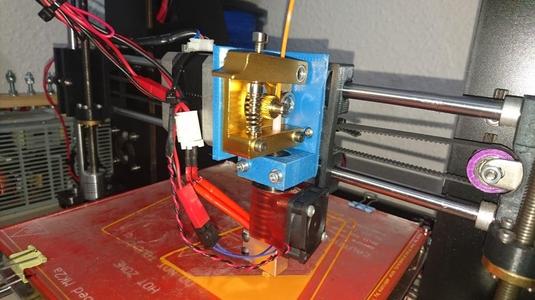 Prusa i3 mount for MK8 extruder and an E3D hotend