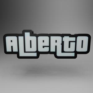 Alberto - illuminated sign