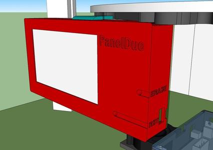 PanelDue Enclosure with Mount for Trick Laser Rostock MAX METAL