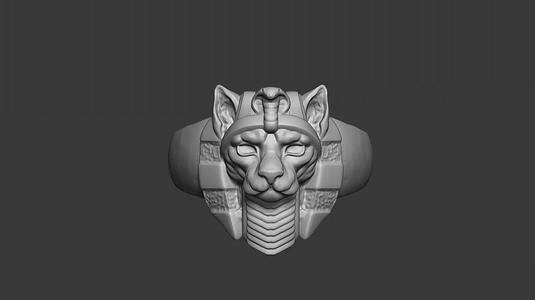 Pharaoh Cat Ring