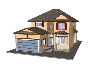 PREMIUM N Scale Suburban Home #1