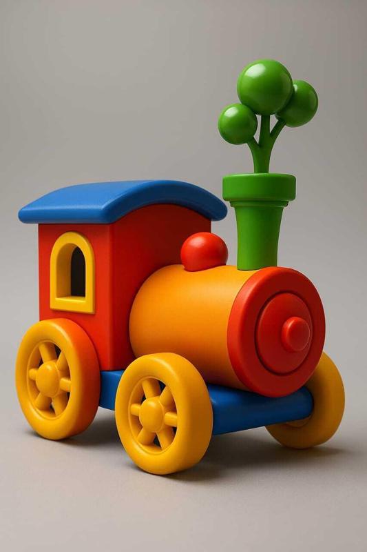Cartoon Toy Train – Fun 3D Printable Locomotive