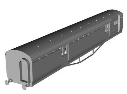 LMS Post Office Sorting Van D1792 1/76 scale
