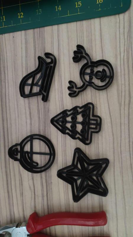 ChrPack of 5 Cookie cutter/ Pack de 5 Corta galletas Navidad/ Pack de 5 Emporte-piece biscuit Noel