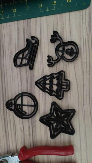 ChrPack of 5 Cookie cutter/ Pack de 5 Corta galletas Navidad/ Pack de 5 Emporte-piece biscuit Noel