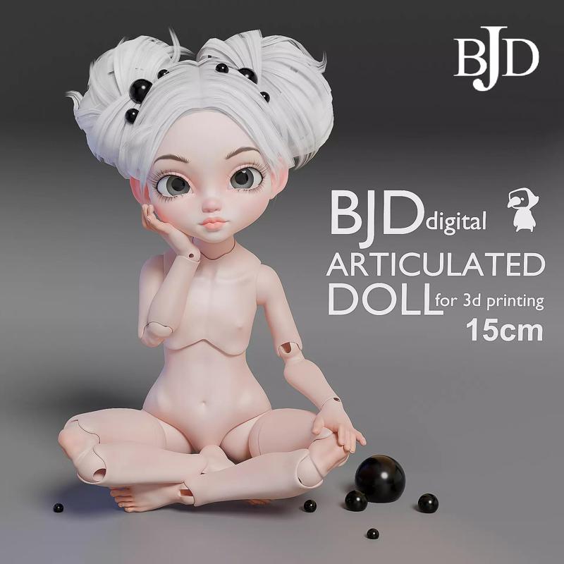 BJD Doll Annika  15cm 3D-Printable Doll STL Files