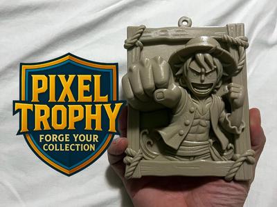 Luffy Wall Trophy – One Piece | PIXEL TROPHY