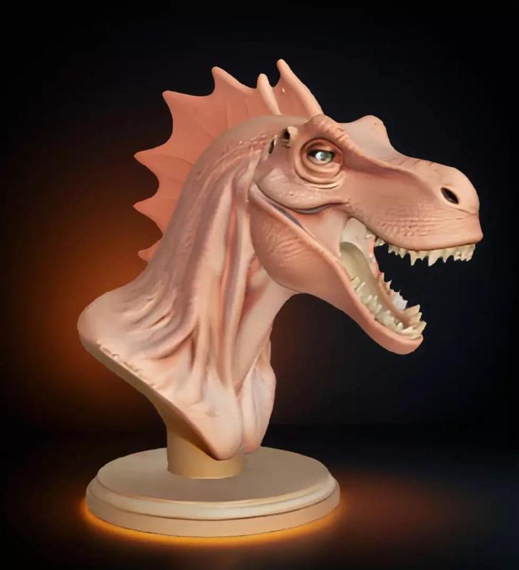 Carnotaurus Bust 3D Model - STL Printable Dinosaur
