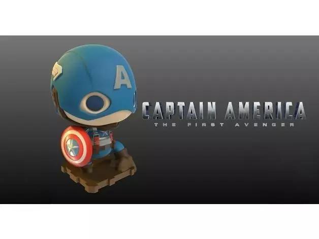 Captain America 3D Printed Model