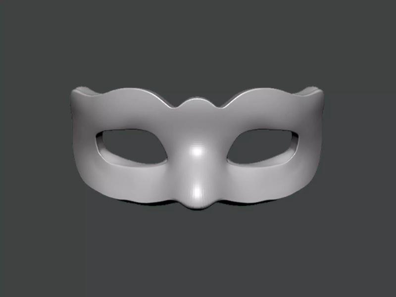 3D Model-MASK0004 silver mask