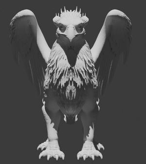 Mythological Griffin - 3D Figure of fantastic creature (eagle and lion)