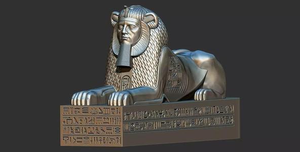 Sphinx of Amenemhat III statue 3d printable model