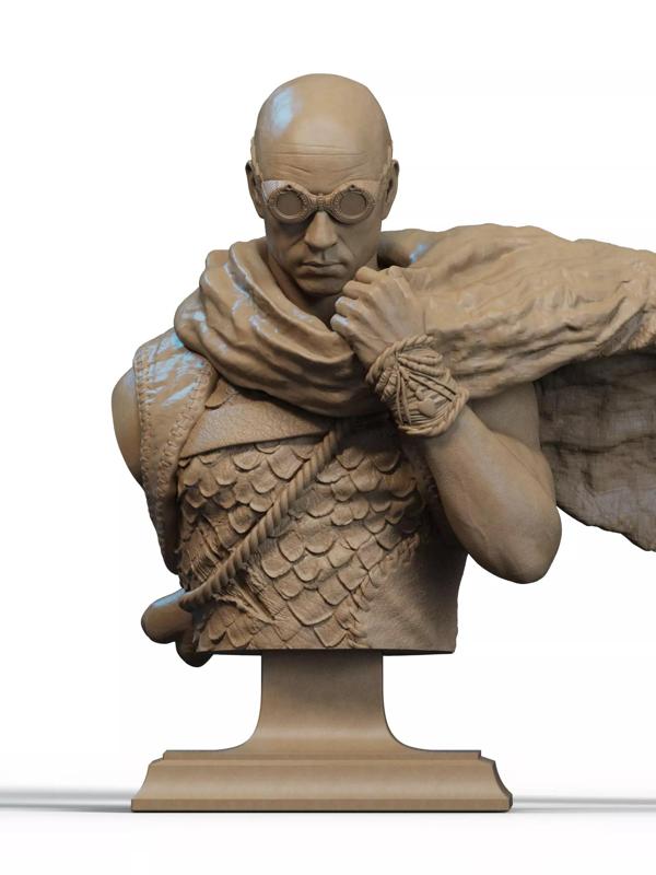 Riddick Bust 3D Print