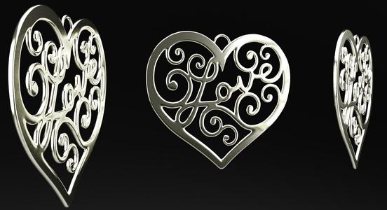HEART PENDANT OR EARRING