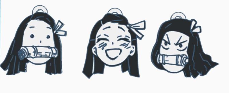 Nezuko Kamado keychain kit / Kit de llaveros de Nezuko Kamado