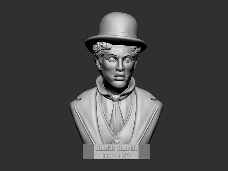 Sir Charles Spencer Chaplin bust