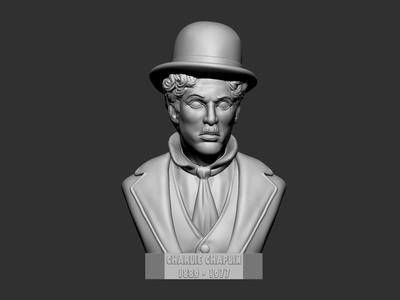 Sir Charles Spencer Chaplin bust