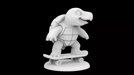 Skateboard Turtle Buddy 3d Print Model