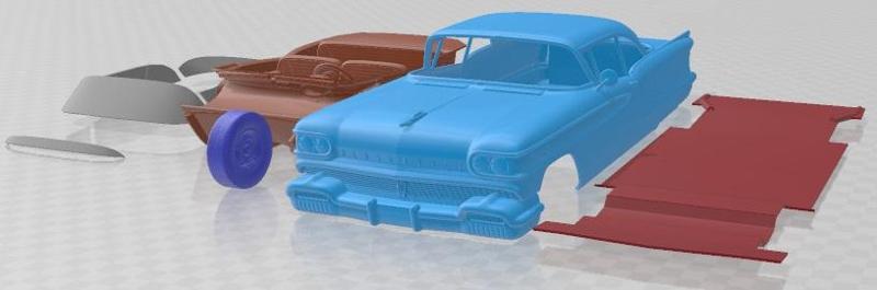 Oldsmobile 88 1958 Coupe Printable Car