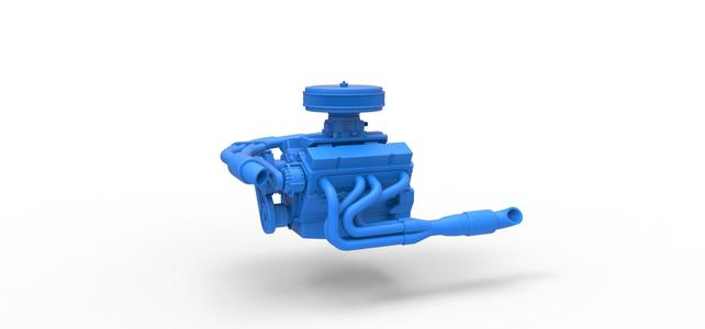 Engine V8 for Supermodified race car Version 4 Scale 1:25