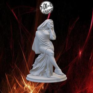 Draped Veiled Lady – Classical Serenity Sculpture – SoliDRawinGs C380