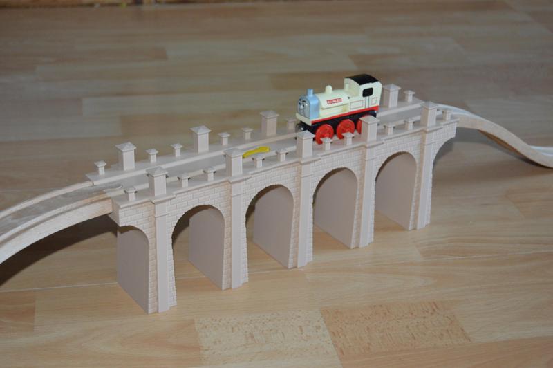 Wooden Train Track Viaduct