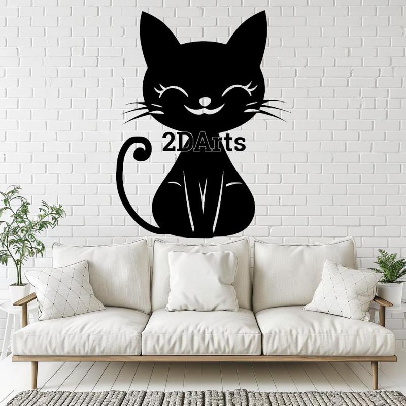 ute Cat 2D Wall Art/Window Art - Digital STL & SVG Files for 3D Printing and Laser Cutting