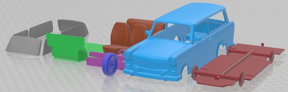 Trabant 601 kombi 1975 Printable Car