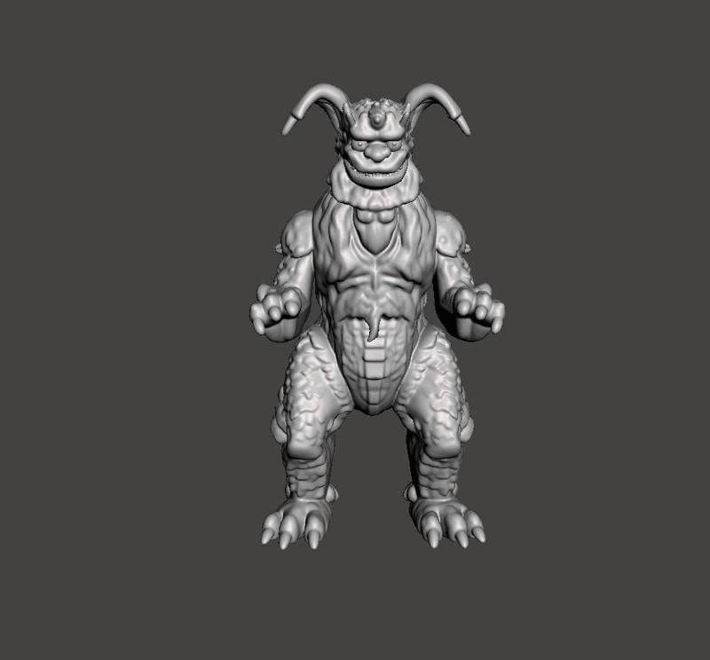 GODZILLA KING CAESAR MONSTER RETRO FAN ART