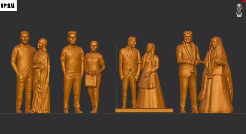 married couple miniature