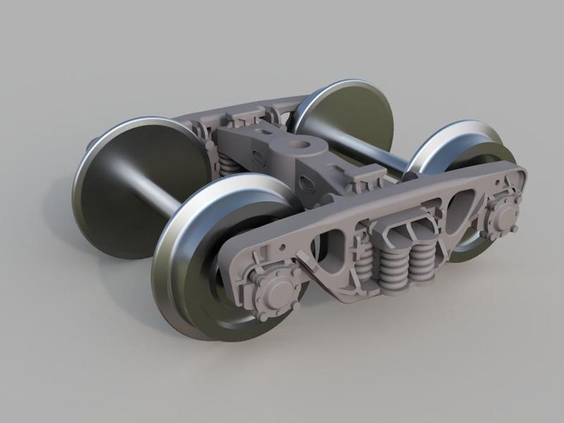 Train bogie model 18-100, HO scale, HD (for resin)