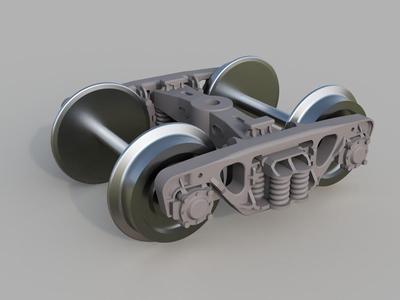 Train bogie model 18-100, HO scale, HD (for resin)