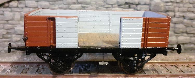 Coal wagon with open doors