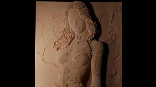 Black Widow CNC 3d Print High Relief Sand Casting