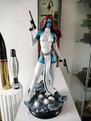 MISTICA statue of woman holding gun