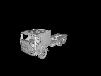 Mercedes 6x6 with body for container in 1:100