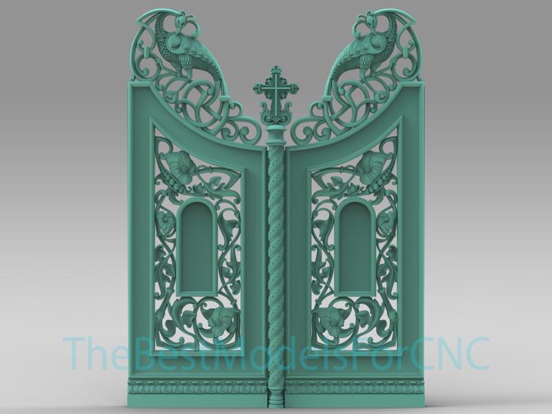 3D Model STL File for CNC Router Laser & 3D Printer Decoration With Peacocks