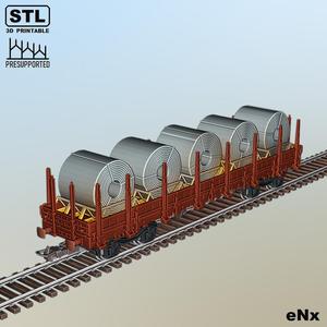 Long Freight Wagon - H0 Scale - 1:87