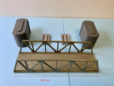 H0 truss bridge model railroad