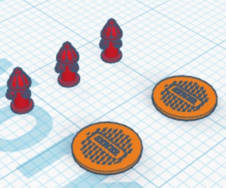 N Scale Fire Hydrant and Sewer Covers