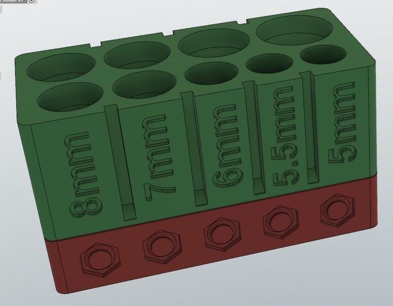 Metric Nut Driver - Magnetic Organizer