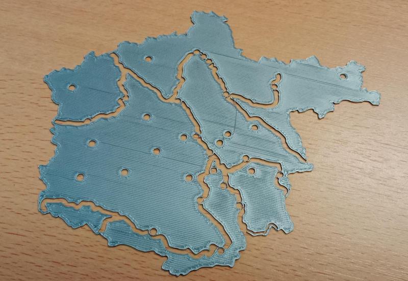 Obrysová mapa Jihočeského kraje