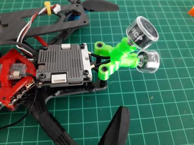 FPVFrame.ch - FlowX mini Walksnail antenna holder (4mm tube / or short TrueRC)