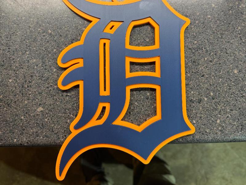 Detroit Tigers Oversized Necklace Logo