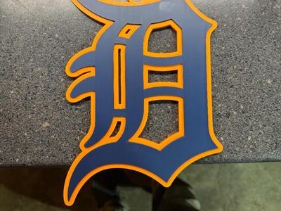 Detroit Tigers Oversized Necklace Logo