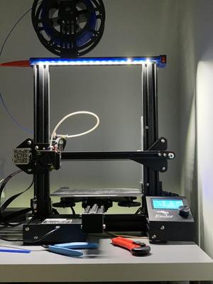 Ender 3 Pro LED profile & filament guide