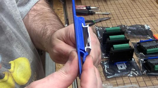 (Option 1 of 2) DIN Rail Clip-Mounts for TB6600 Microstep Driver (v1.0.5)